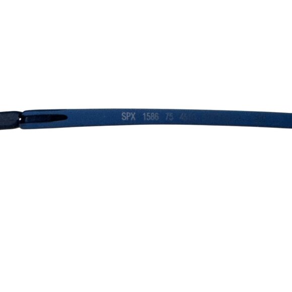 Silhouette SPX 1586 51-16 Womens Blue Half-Rim Eyeglasses Lightweight Frame - Picture 7 of 12